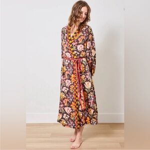 NWT Printfresh 1X/2X Mushrooms Eco Satin Robe